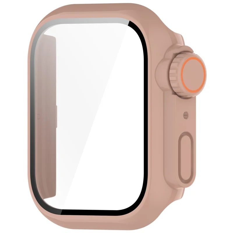 For Honor Watch 5 Case Hard PC All-Around Watch Cover with Tempered Glass Film - Pink