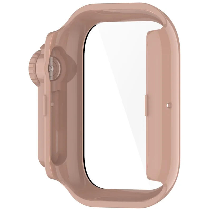 For Honor Watch 5 Case Hard PC All-Around Watch Cover with Tempered Glass Film - Pink