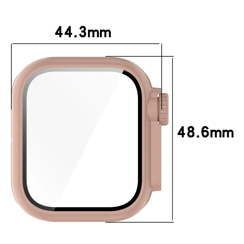 For Honor Watch 5 Case Hard PC All-Around Watch Cover with Tempered Glass Film - Pink
