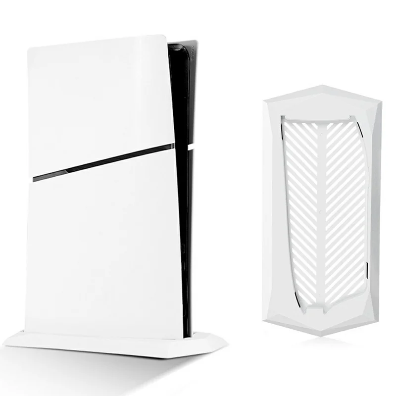 Cooling Stand for Sony PS5 Slim Disc Edition Vertical Game Console Heat Dissipation Base - White