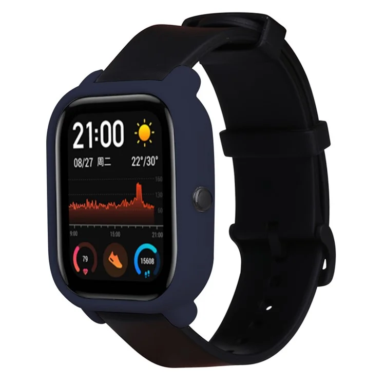 Für Huami Amazfit GTS Silikon Schutzhülle Slim Fit Langlebige Abdeckung - Mitternachtsblau