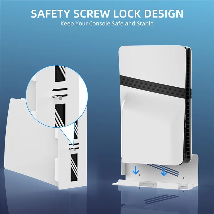JYS JYS-P5226 Bracket for Sony PS5 Pro / PS5 Slim / PS5 Console Holder Wall Mount Storage Rack - White
