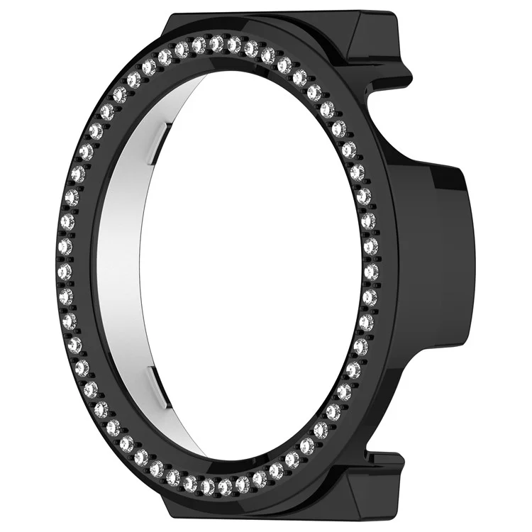 For Huawei Watch GT 5 Pro 42mm PC Case Rhinestone Decor Smartwatch Protective Cover - Black