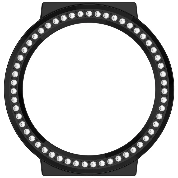 For Huawei Watch GT 5 Pro 42mm PC Case Rhinestone Decor Smartwatch Protective Cover - Black