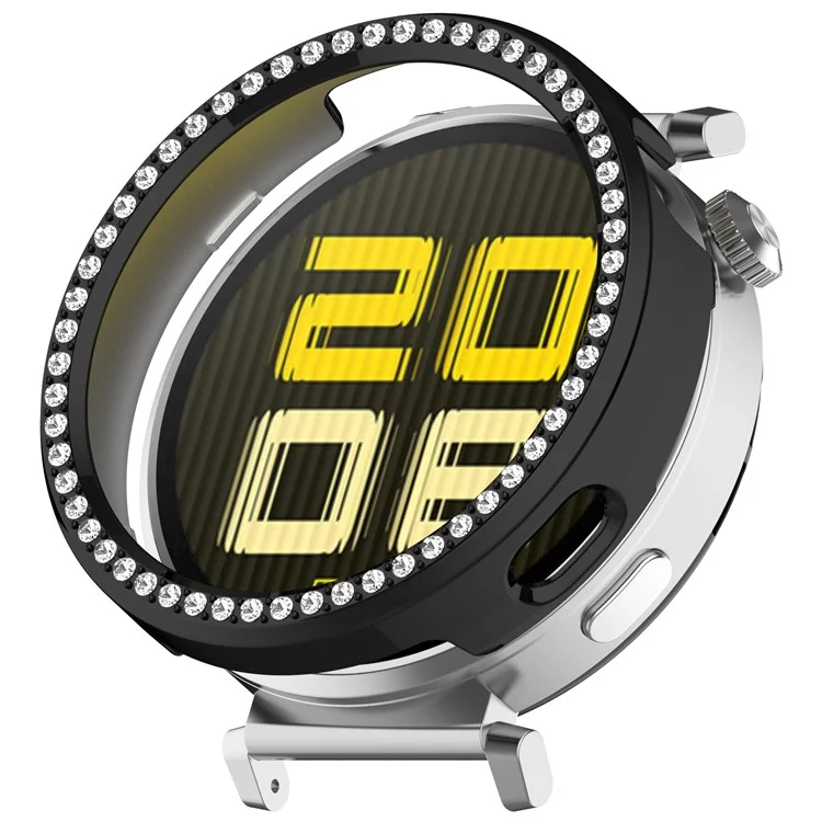 For Huawei Watch GT 5 41mm / GT 4 41mm PC Case Rhinestone Decor Smartwatch Protective Cover - Black