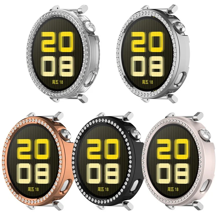 For Huawei Watch GT 5 41mm / GT 4 41mm PC Case Rhinestone Decor Smartwatch Protective Cover - Black