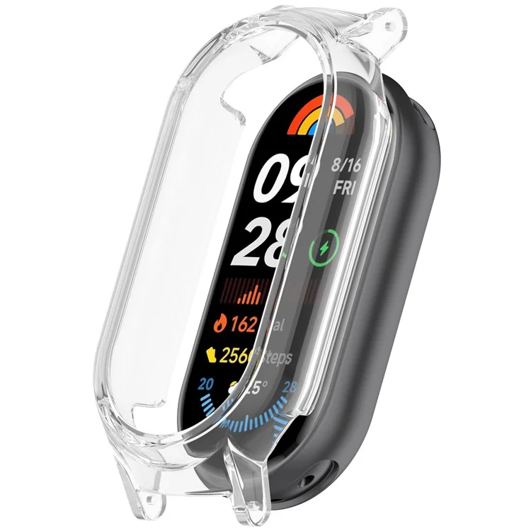 Watch Case for Xiaomi Smart Band 10 / Smart Band 10 NFC / Smart Band 10 Ceramic / Mi Band 9 Ceramic / 8 NFC / 8 12mm Lug PC Frame - Transparent