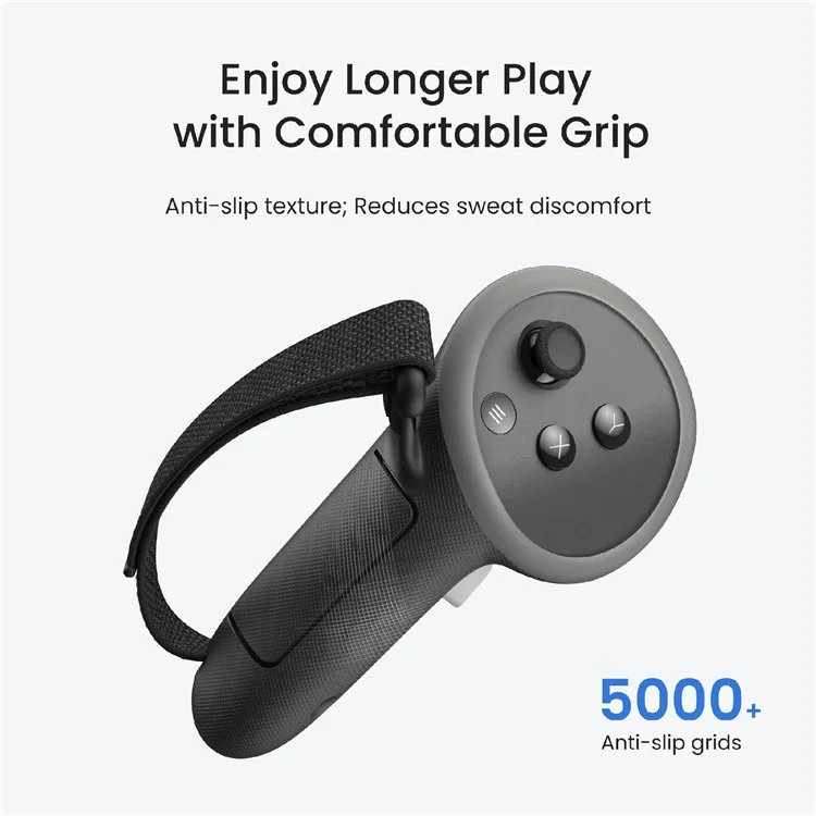 KIWI DESIGN G4 Pro QG06 1 Pair Controller Grips Protector For Meta Quest 3 / 3S Non-Slip Handle Silicone Cover