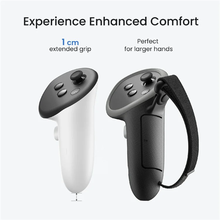 KIWI DESIGN G4 Pro QG06 1 Pair Controller Grips Protector For Meta Quest 3 / 3S Non-Slip Handle Silicone Cover