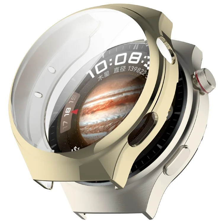 Pour Huawei Watch 4 Étui de montre TPU Couverture de protection complète Électroplacage - Or clair