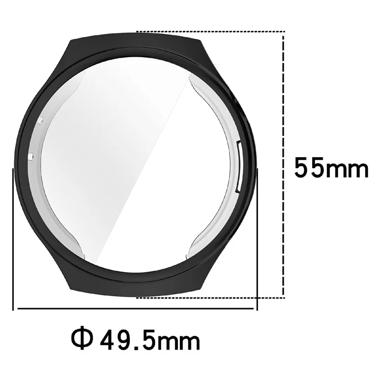 Pour Huawei Watch 4 Étui de montre TPU Couverture de protection complète Électroplacage - Or clair