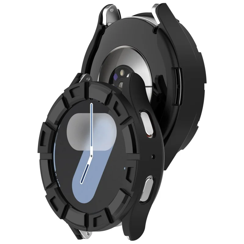 Für Samsung Galaxy Watch7 40mm TPU Schutzhülle mit Hohldesign Stoßfest Uhrengehäuse - Schwarz