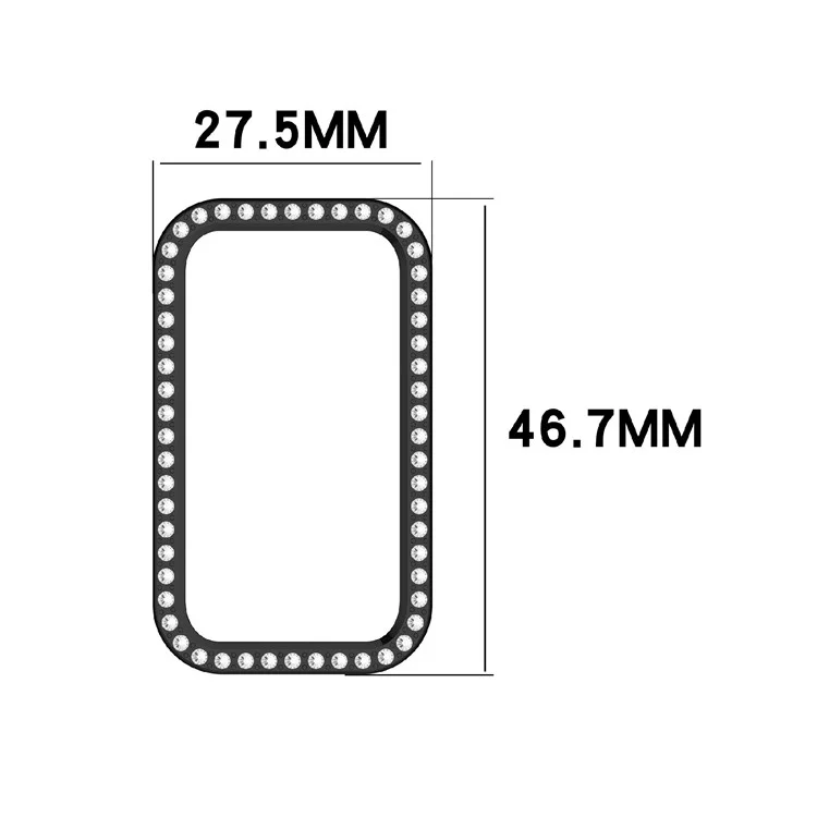 Protective Case For Huawei Band 10 / 10 NFC / 9 / 9 NFC / 8 / 8 NFC Hollow Design Rhinestone Decor PC Watch Cover - Black