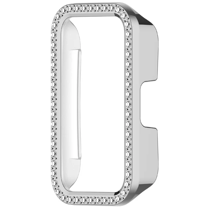 Protective Case For Huawei Band 10 / 10 NFC / 9 / 9 NFC / 8 / 8 NFC Hollow Design Rhinestone Decor PC Watch Cover - Silver