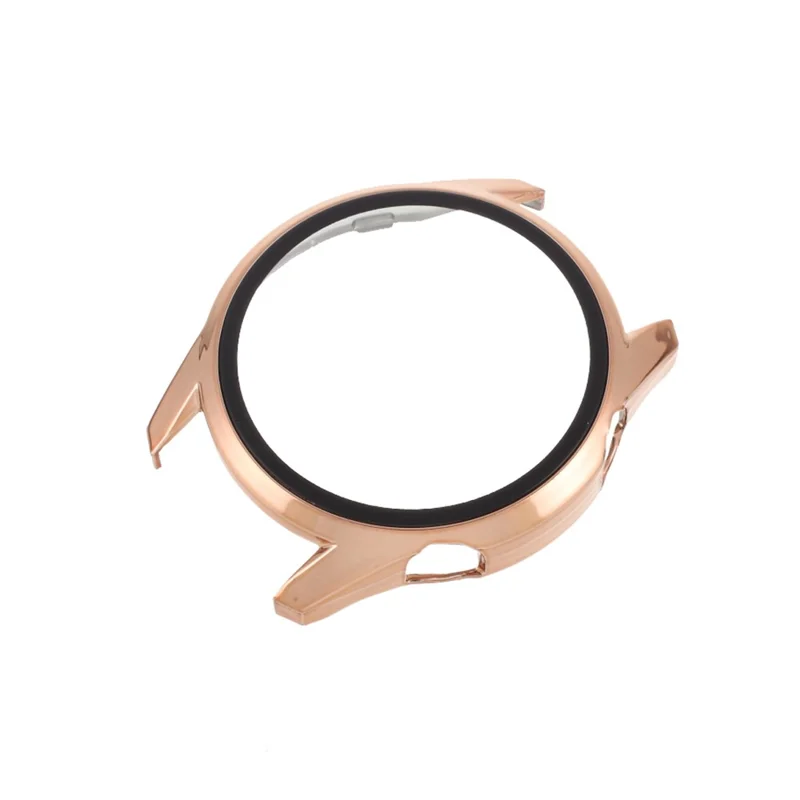 Electroplating PC Case Frame Tempered Glass Protector Cover for Huawei Watch GT 2 42mm - Beige