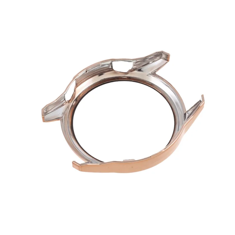 Electroplating PC Case Frame Tempered Glass Protector Cover for Huawei Watch GT 2 42mm - Beige