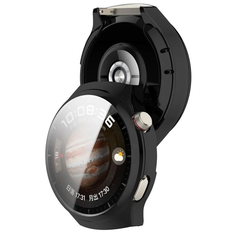 Чехол для Huawei Watch 4 Pro из ТПУ с полной защитой - Черный с электропокрытием