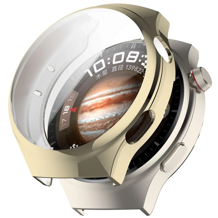 Чехол для Huawei Watch 4 из ТПУ с полной защитой от царапин - Электролитическое покрытие Light Gold