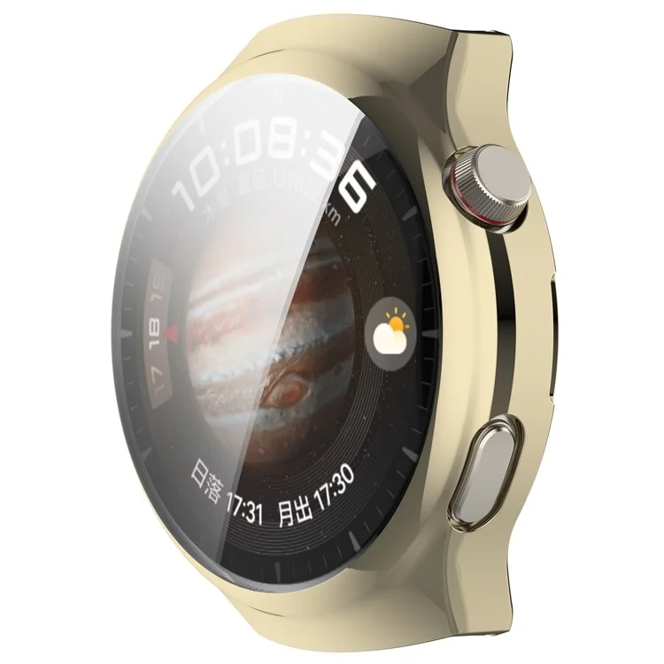 Чехол для Huawei Watch 4 из ТПУ с полной защитой от царапин - Электролитическое покрытие Light Gold
