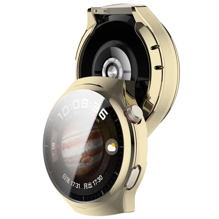 Чехол для Huawei Watch 4 из ТПУ с полной защитой от царапин - Электролитическое покрытие Light Gold