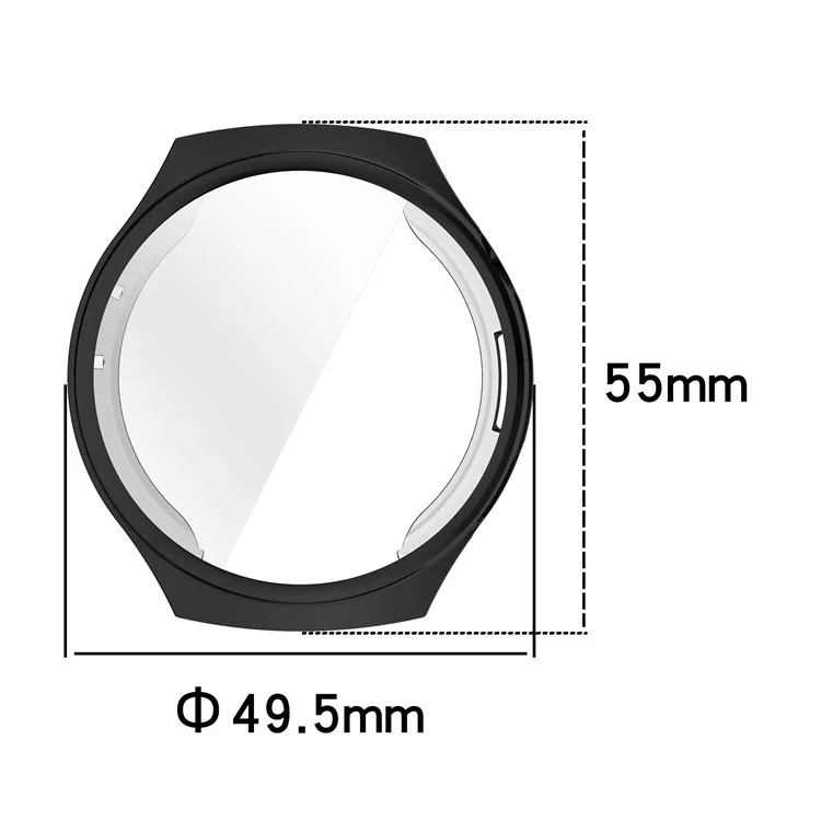 Чехол для Huawei Watch 4 из ТПУ с полной защитой от царапин - Электролитическое покрытие Light Gold