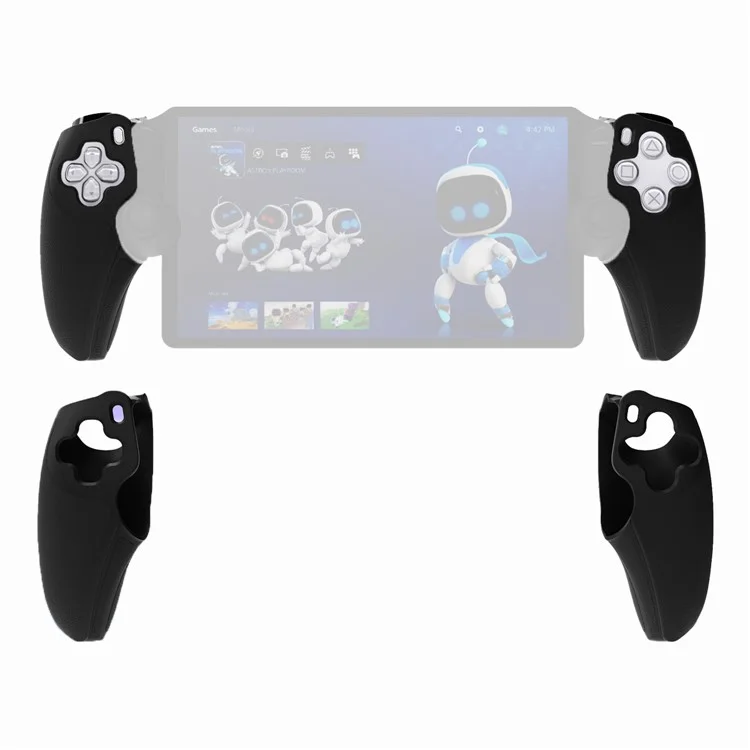For Sony PS5 Portal Handheld Console Protective Cover Left and Right Controller Silicone Case - Black