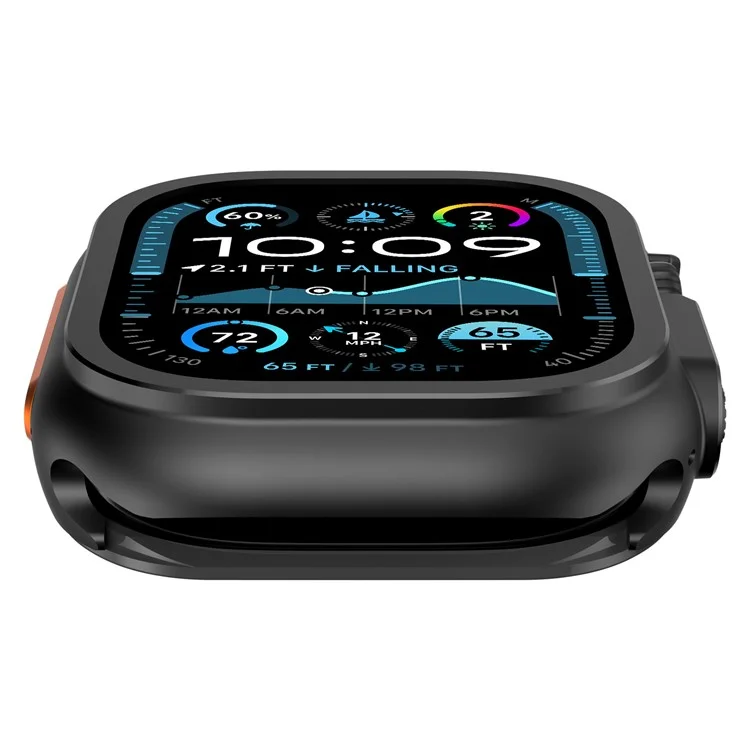 For Apple Watch Ultra 2 49mm / Ultra 49mm Protective Case Alloy Watch Frame - Black