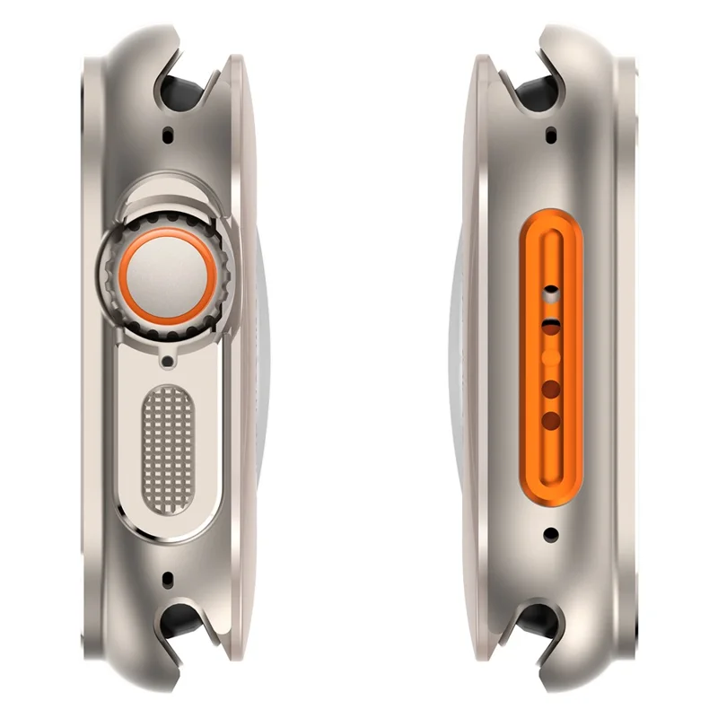 For Apple Watch Ultra 3 / Ultra 2 / Ultra 49mm Protective Case Alloy Watch Frame - Titanium