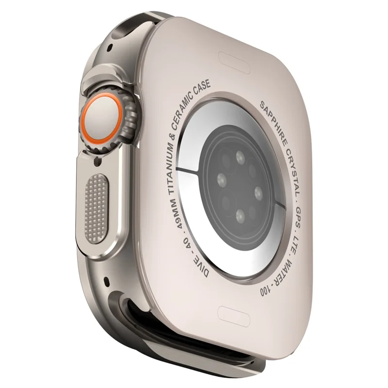 For Apple Watch Ultra 3 / Ultra 2 / Ultra 49mm Protective Case Alloy Watch Frame - Titanium