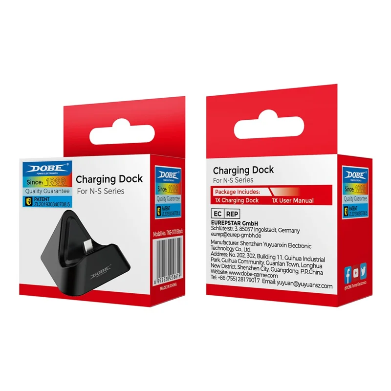 DOBE TNS-3170 For Nintendo Switch OLED / Switch 2 / Switch Charging Dock Portable Triangle Charging Stand - Black