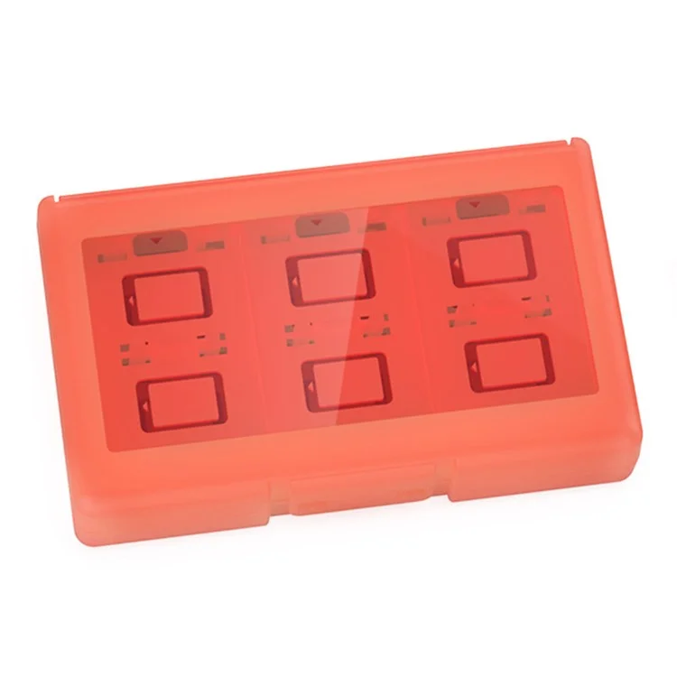 DOBE TNS-3198 per Nintendo Switch 2 / Custodia per Schede di Gioco, Porta Carte da Gioco 24 in 1 - Rosso Trasparente