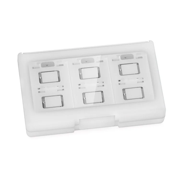 DOBE TNS-3198 For Nintendo Switch 2 / Switch Game Card Storage Case 24 in 1 Gaming Cards Holder - Transparent White