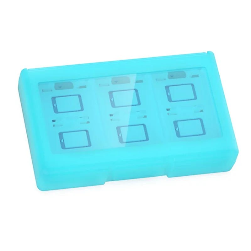 DOBE TNS-3198 For Nintendo Switch 2 / Switch Game Card Storage Case 24 in 1 Gaming Cards Holder - Transparent Blue