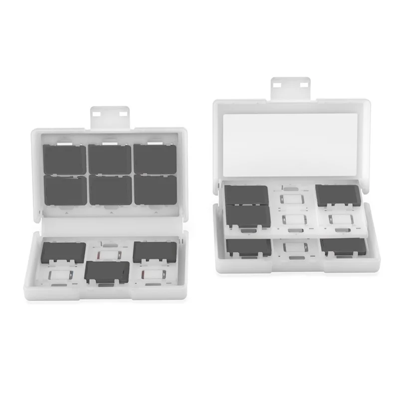 DOBE TNS-3198 For Nintendo Switch 2 / Switch Game Card Storage Case 24 in 1 Gaming Cards Holder - Transparent Blue