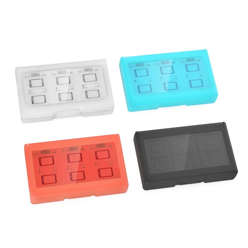 DOBE TNS-3198 For Nintendo Switch 2 / Switch Game Card Storage Case 24 in 1 Gaming Cards Holder - Transparent Blue