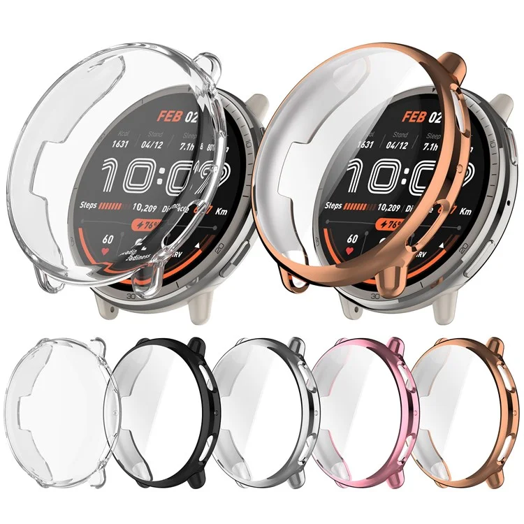 Для смарт-часов Huami Amazfit Active 2 (A2437) Чехол с полным покрытием из гибкого TPU Прозрачный