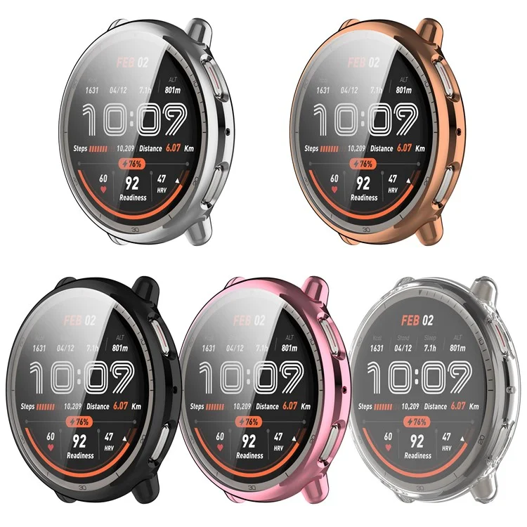 Для смарт-часов Huami Amazfit Active 2 (A2437) Чехол с полным покрытием из гибкого TPU Прозрачный