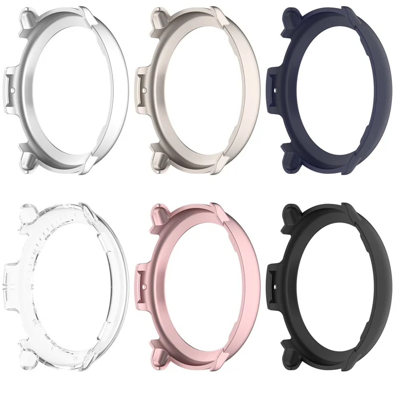 For Huami Amazfit Active 2 (A2437) Watch Case Hollow Design Hard PC Protective Cover - Midnight Blue