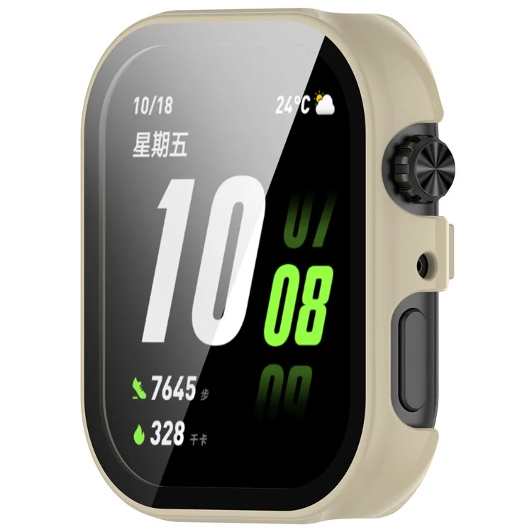 For Honor Choice ROSSINI 2i Watch Case PC Frame Cover with Tempered Glass Screen Film - Ivory White