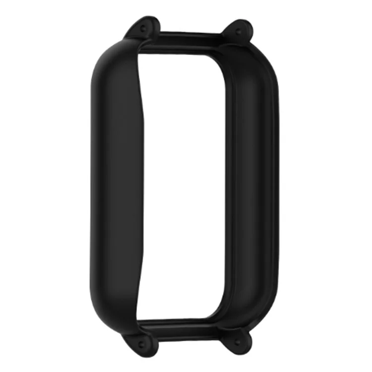For Xiaomi Smart Band 9 Pro Watch Frame Watch Strap PC Cover with 12mm Inner Adapter Connector - Black