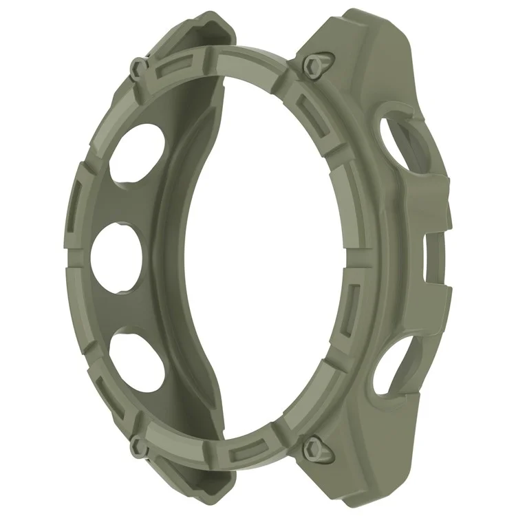 For Garmin Tactix 8 51mm TPU Watch Case Hollow-out Rugged Bumper Cover - Army Green