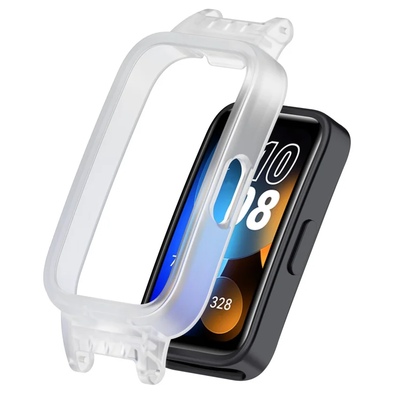 12MM Smart Watch Case For Huawei Band 10 NFC  /  10  /  9 NFC  /  9  /  8 NFC  /  8 Lightweight PC Protective Frame - Transparent White