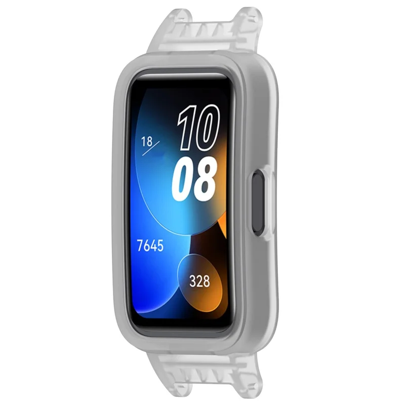 12MM Smart Watch Case For Huawei Band 10 NFC  /  10  /  9 NFC  /  9  /  8 NFC  /  8 Lightweight PC Protective Frame - Transparent White