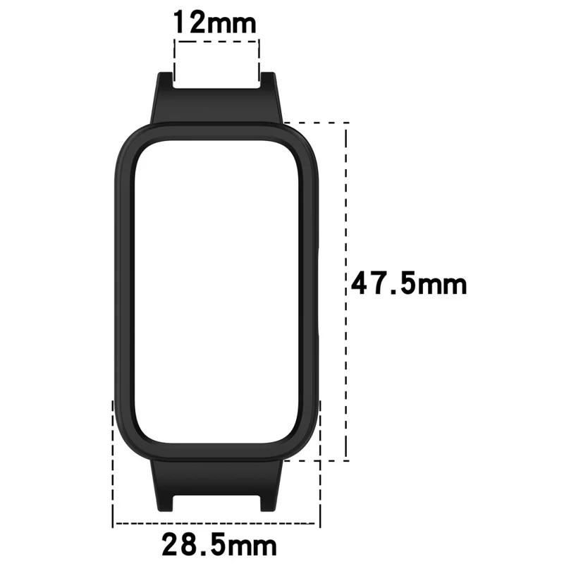 12MM Smart Watch Case For Huawei Band 10 NFC  /  10  /  9 NFC  /  9  /  8 NFC  /  8 Lightweight PC Protective Frame - Transparent White