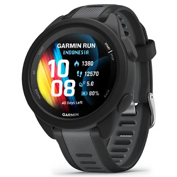 Capa Protetora de Silicone para Smartwatch Garmin Forerunner 165 - Preto
