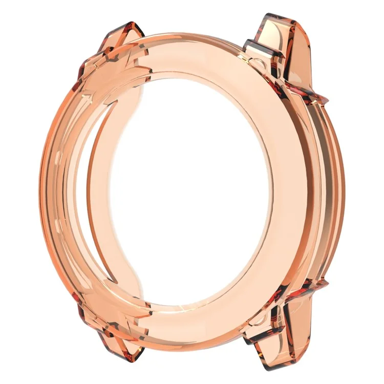 Pour le boîtier de montre Garmin Instinct 3 50mm - Étui de protection TPU souple - Orange transparent