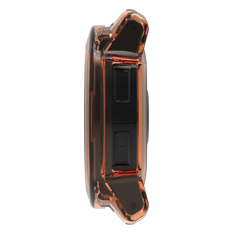 Pour le boîtier de montre Garmin Instinct 3 50mm - Étui de protection TPU souple - Orange transparent