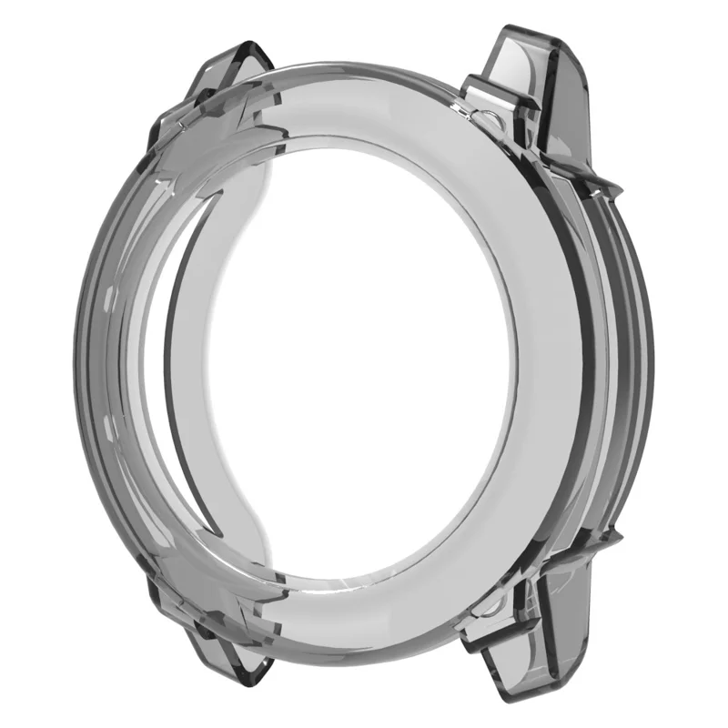 For Garmin Instinct 3 50mm Watch Case Soft TPU Protective Cover - Transparent Black