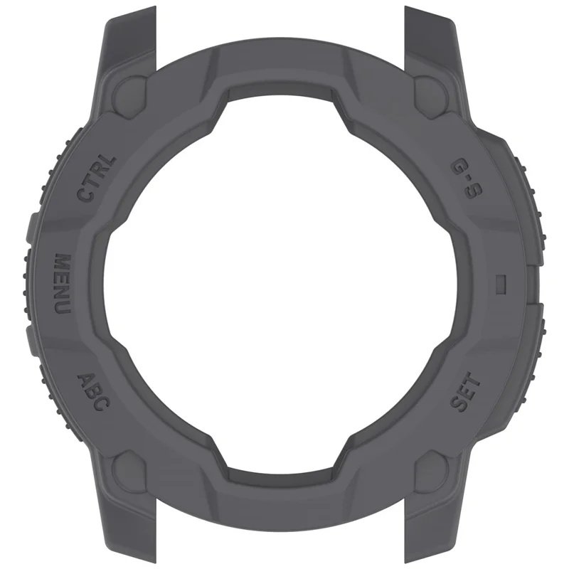 Für Garmin Instinct 3 45mm / Solar 45mm Armor Uhrgehäuse Stoßfest TPU Robuste Schutzhülle - Grau