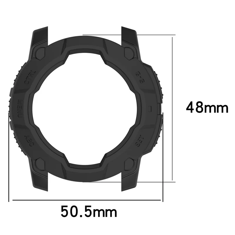 Für Garmin Instinct 3 45mm / Solar 45mm Armor Uhrgehäuse Stoßfest TPU Robuste Schutzhülle - Grau